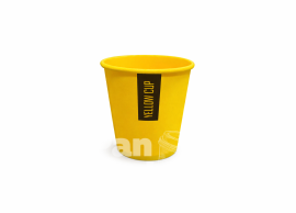  Стакан бумажный одноразовый 8 oz Yellow CUP 270мл. 50шт.уп (1ящ / 20уп / 1000шт)  P79