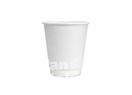 Стакан бумажный 8 oz  двухслойный Белый+Белый ЕК 250мл 30шт/уп Ø80