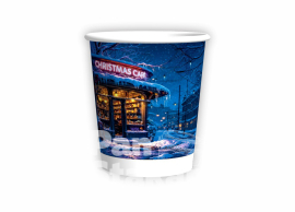 Стакан паперовий двошаровий CHRISTMAS CAFE 185мл