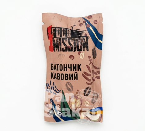 Батончик  кавовий  Food Mission 40 гр  ( 1уп /12шт)