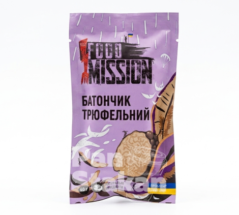Батончик трюфельний  Food Mission 40 гр  ( 1уп /12шт)
