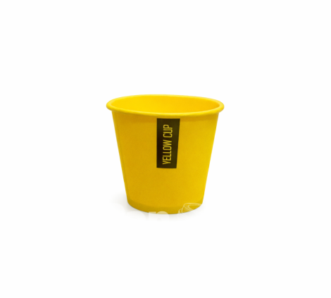 Стакан бумажный одноразовый 4 oz Yellow CUP 110мл. 50шт.уп (1ящ / 20уп / 1000шт)  